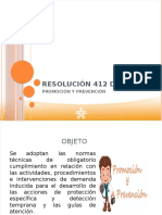 RES412 promoción prevención