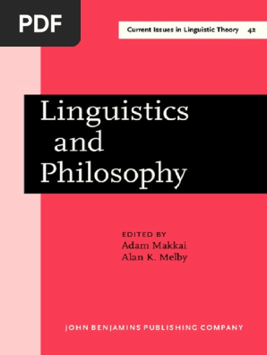 Current Issues In Linguistic Theory Syntax Linguistics