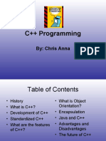 C++ Programming: By: Chris Anna