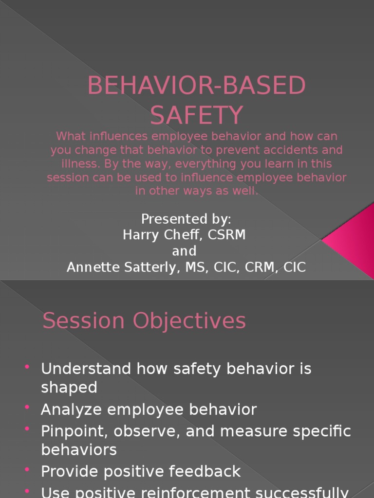 Employee Safety Behavior Guide | PDF | Reinforcement | Goal Setting