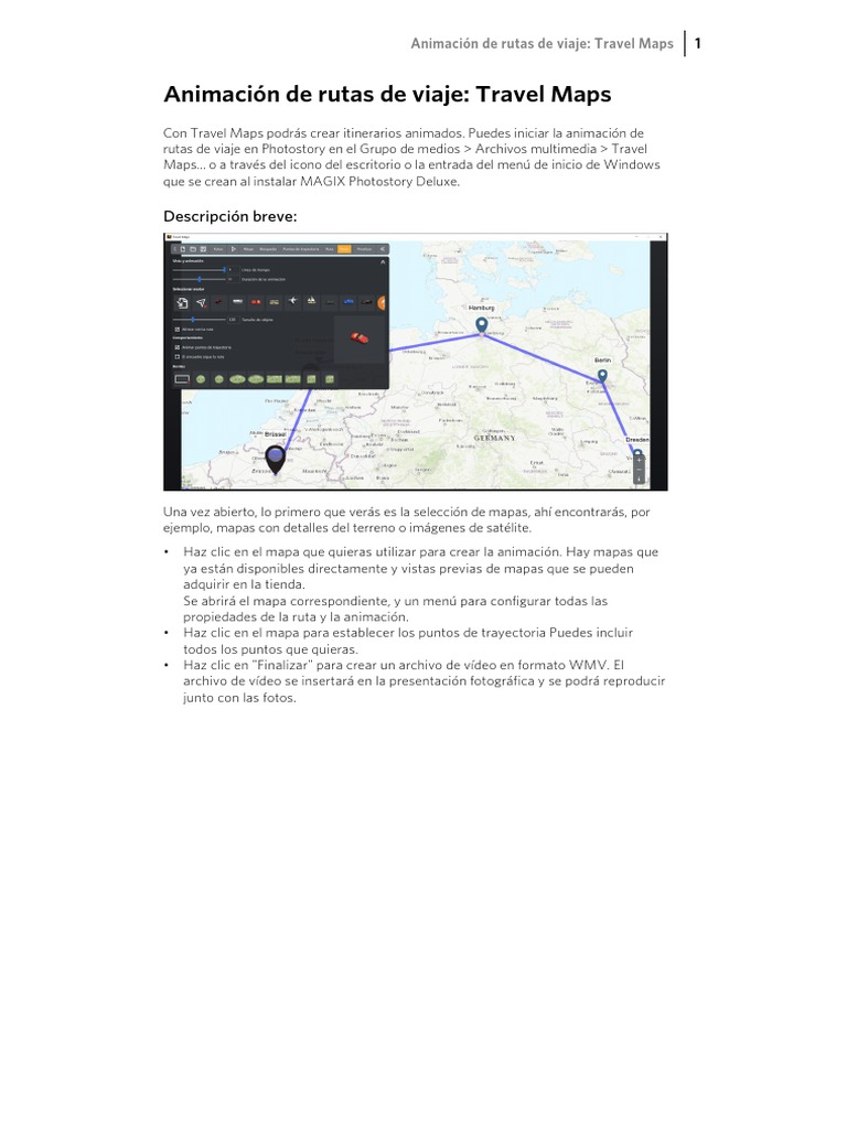 Crea Itinerarios Animados Fácilmente | PDF | Mapa | Animación