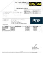 Amcen Lab SDN BHD: Certificate of Analysis