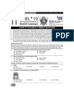 Class 2 Syllabus & Sample Questions: International Olympiad of English Language - iOEL' 19
