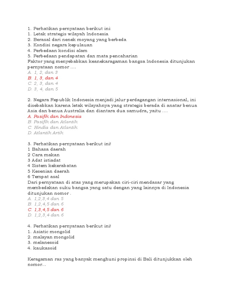 Soal Ulangan PKN Kelas 2 tentang Kebangsaan | PDF