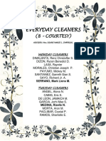 Everyday Cleaners: (8 - Courtesy)