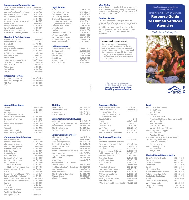 Kent Multi-Service Center Guide | PDF