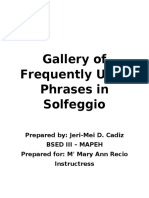 Frequently Used Phrases in Solfeggio