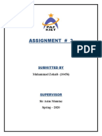 Assignment #3 (S.E.)