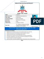 ANTHE-2017 Admit Card PDF
