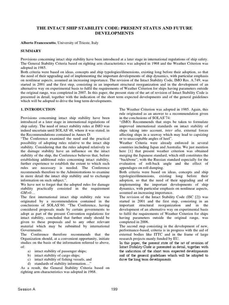 56 Intact Ship Stability Code PDF | PDF | Ships | Educational Assessment