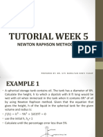 Tutorial Week 5: Newton Raphson Method