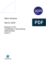 ASE20104 - Mark Scheme - March 2019