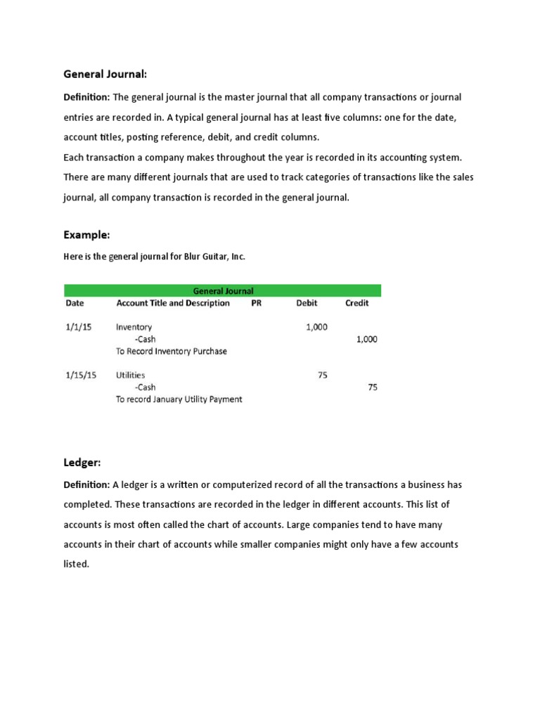 General Journal Accounting PDF