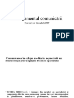 Managementul Comunicarii-Comunicarea in Echipa Medicala - Curs 2