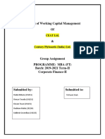 Analysis of Working Capital Management of - &: Ceat LTD