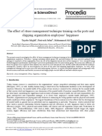 The Effect of Stress Management Technique Training On The Ports and Shipping Organization Employees' Happiness