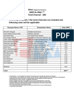 Silver MRP-Rs.300/ - Total Channel - 300 Following Bouquets / Ala Carte Channels Are Included and Following Rates Will Be Applicable