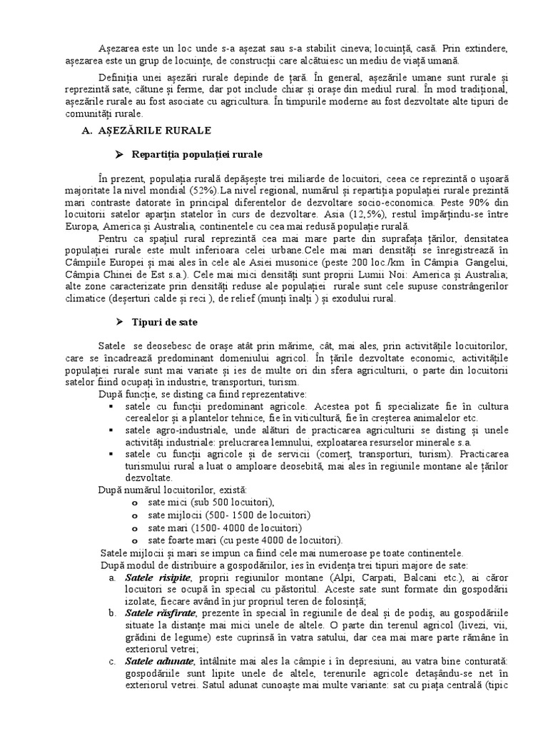 Aserarile Urbane Si Rurale | PDF