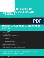 Indco Challenges of Designing Customized Training