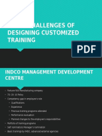 Indco Challenges of Designing Customized Training