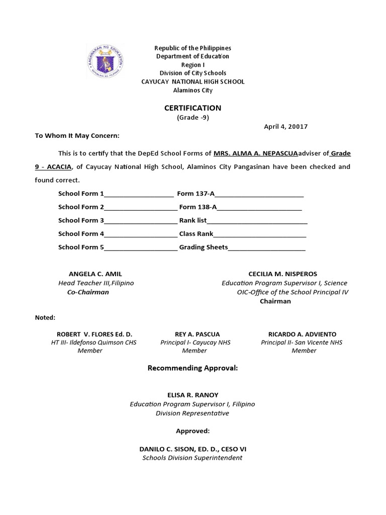 Certification Grade 7 | PDF