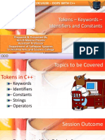 PPT4 - Tokens – Keywords – Identifiers and Constants