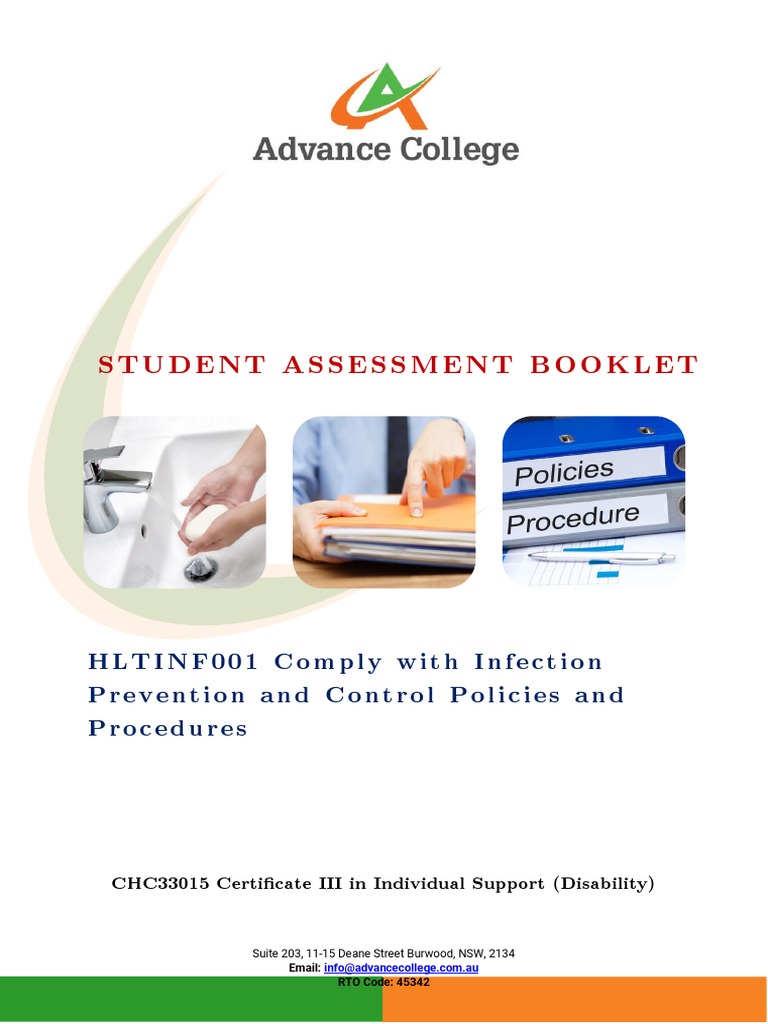 HLTINF001 Student Assessment Booklet (ID 97335) | PDF | Infection ...