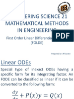 First Order Linear Differential Equation