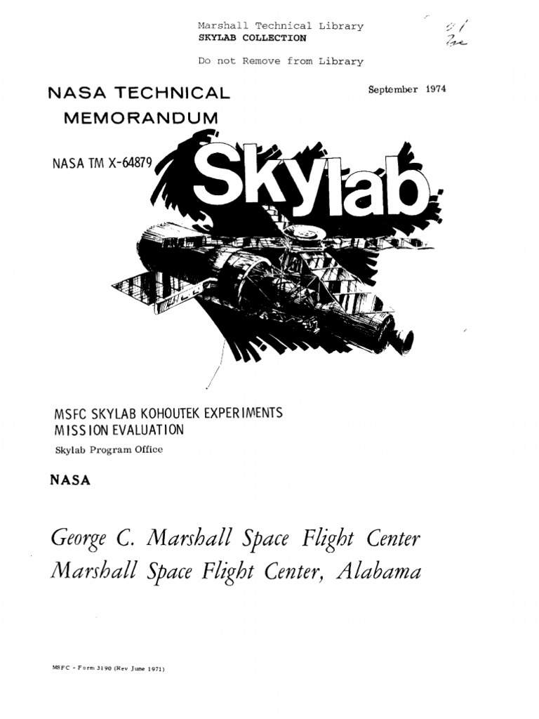 Skylab Kohoutek Experiments Report | PDF | Science & Mathematics ...