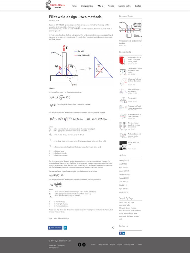 Fillet Weld Design - Two Methods | PDF | Stress (Mechanics) | Force