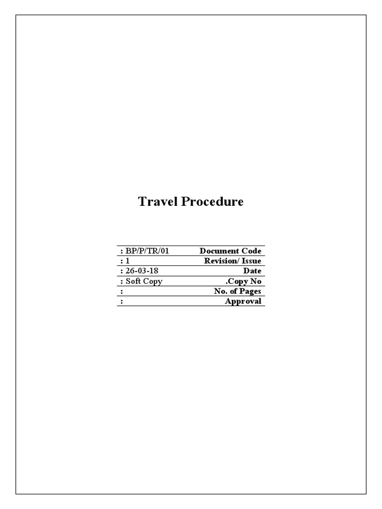 Business Travel Procedures Guide | PDF | Expense | Bp
