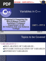 Lecture 6 - Variables in C++