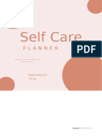 Basic Self Care Planner Template A4