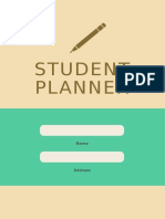 Blank Student Planner Template
