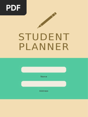 Blank Student Planner template