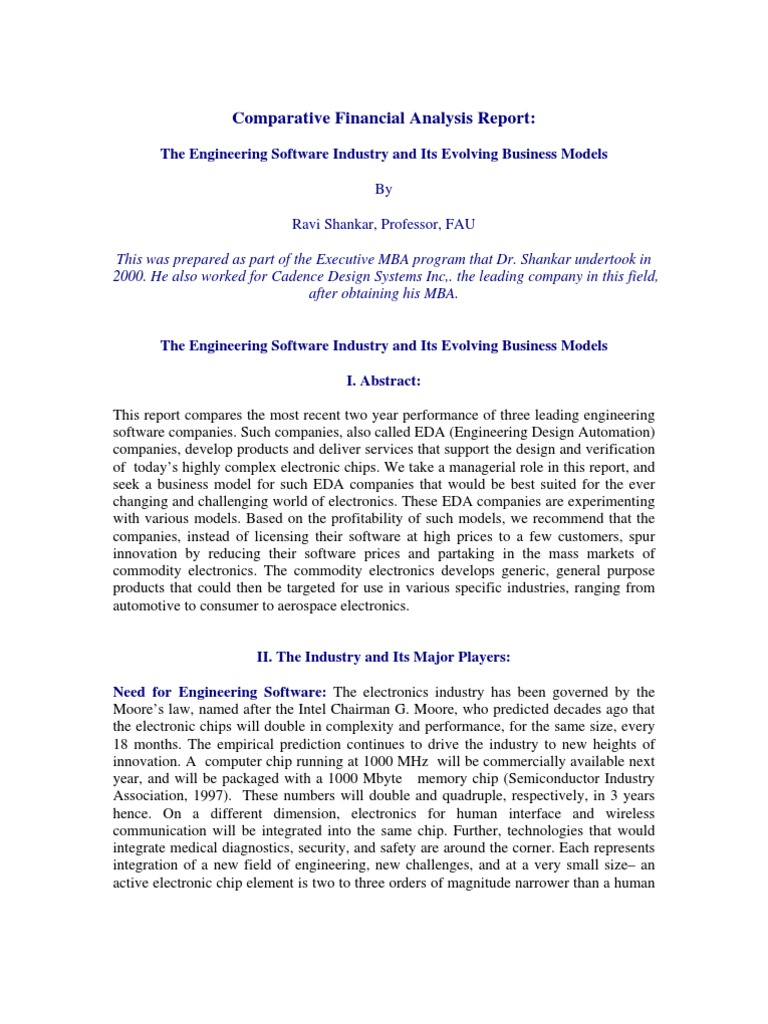 Comparative Financial Analysis | PDF