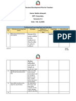 Professional Development Plan For Teachers