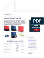 SMA Inverter String Inverter Cost