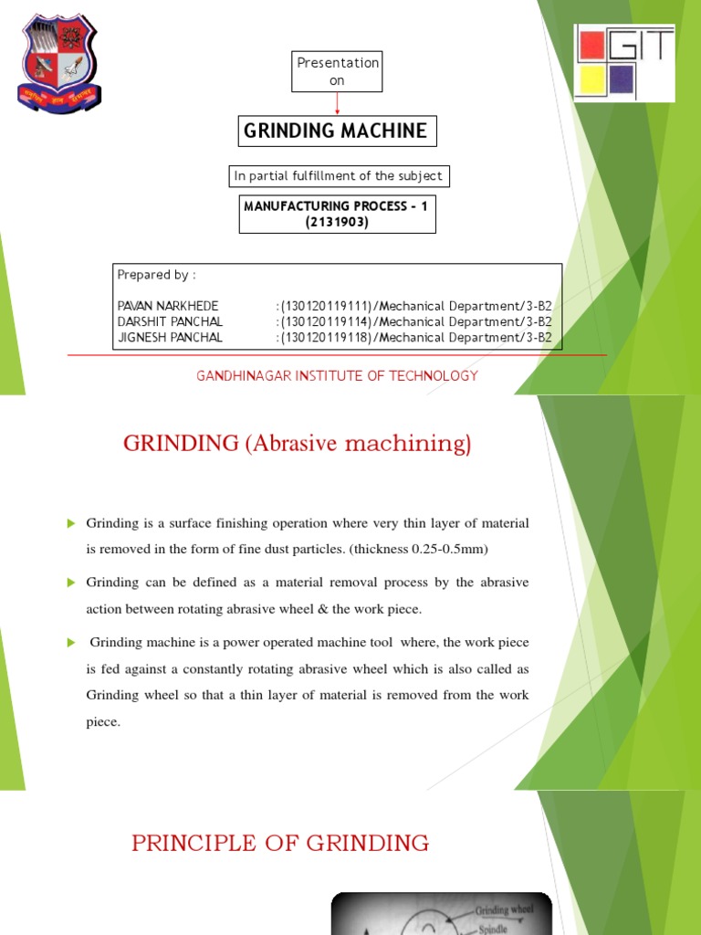 Overview of Grinding Machines | PDF | Grinding (Abrasive Cutting) | Crafts