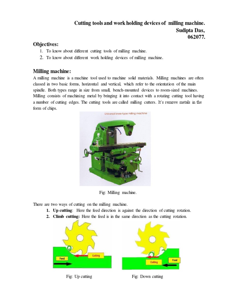 An InDepth Look at Cutting Tools and Work Holding Devices for Milling