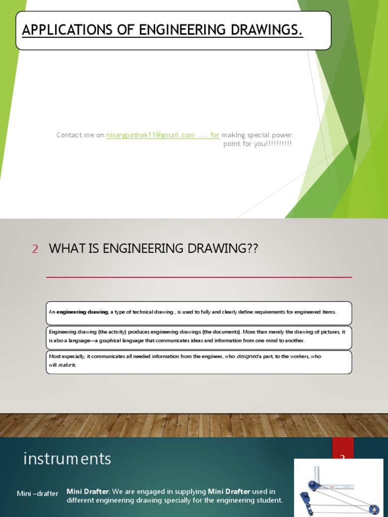 Applications of Engineering Drawings.: Contact Me On Making Special ...