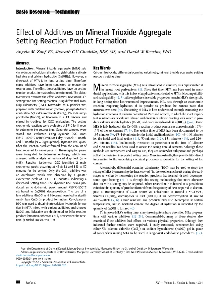 PD F S 2015 01 16 Effect of Additives On Mineral | PDF | Differential ...