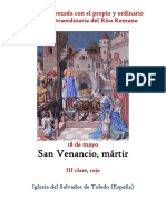 18 de Mayo. San Venancio Mártir. Propio y Ordinario de La Santa Misa