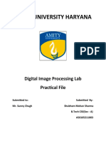 Amity University Haryana: Digital Image Processing Lab Practical File