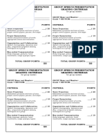 Grading Criteria For Speech