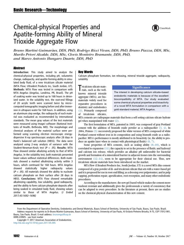 Chemical-Physical Properties and Apatite-Forming Ability of Mineral ...