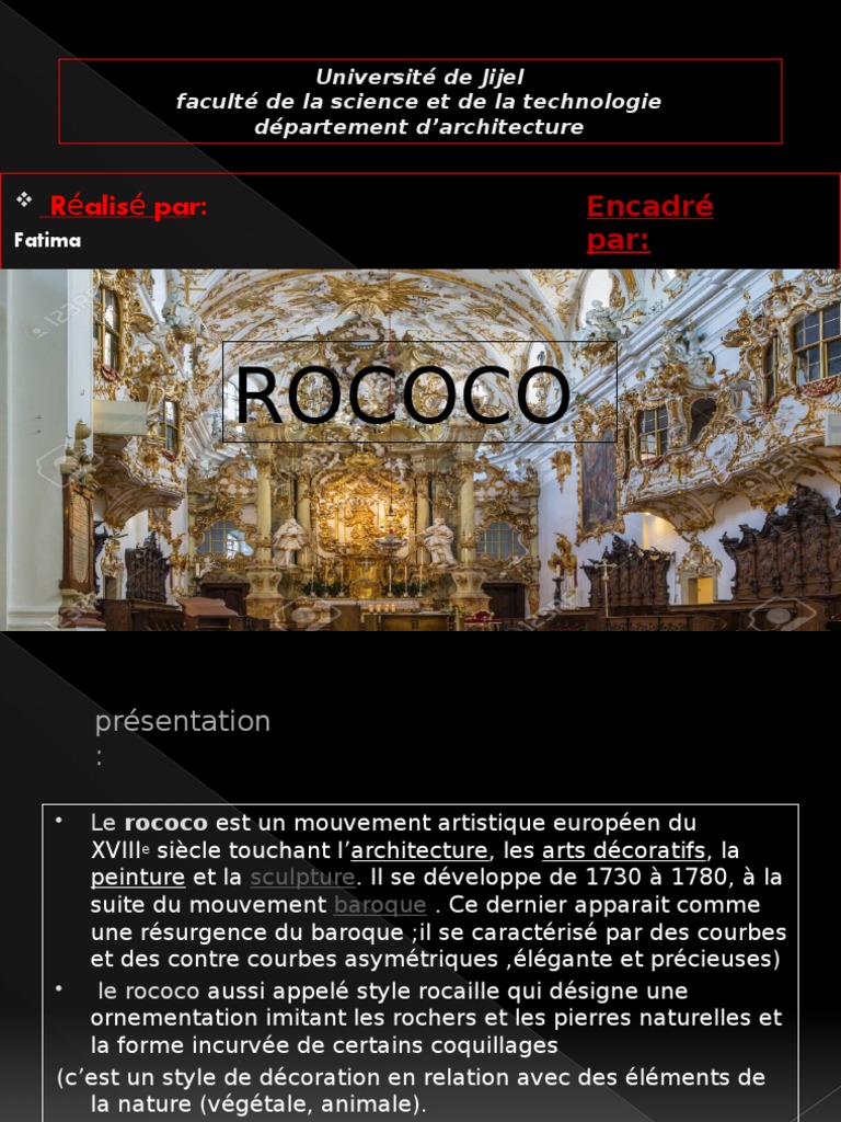 Caractéristiques du style rococo | PDF | Conception architecturale ...