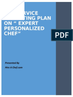 The Service Marketing Plan On " Expert Personalized Chef": Presented by