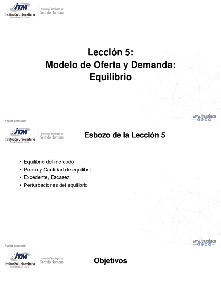 Equilibrio de Oferta y Demanda en Mercados | PDF | Oferta y demanda ...