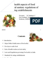 Public Health Aspects of Food Hygiene and Sanitary Regulations of Eating Establishments